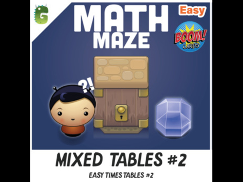 Easy Mixed Times Tables #2 BOOM Math Maze Game!