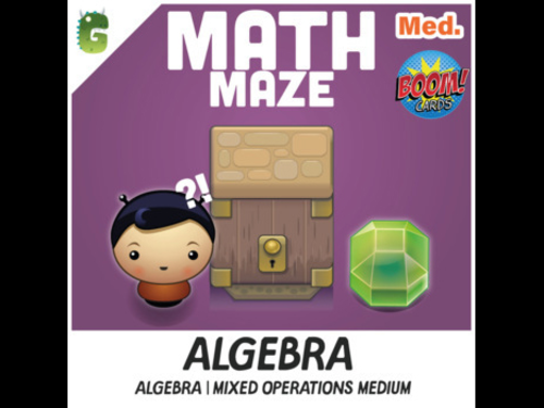 Algebra | Mixed Operations Medium BOOM Math Maze Game!