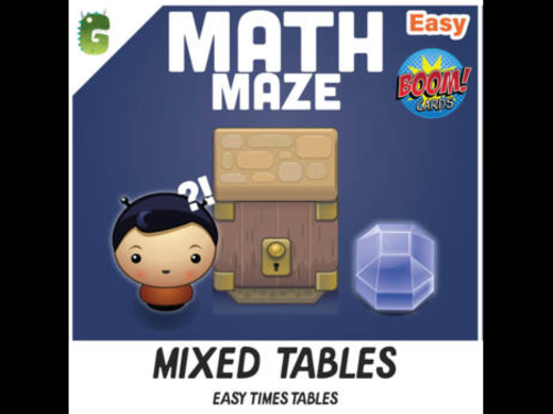 Easy Mixed Times Tables | BOOM Math Maze Game