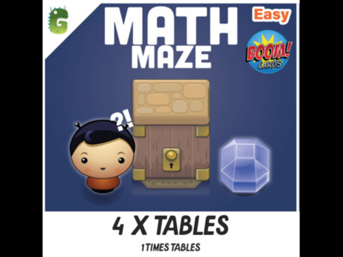 4 Times Tables BOOM Math Maze Game