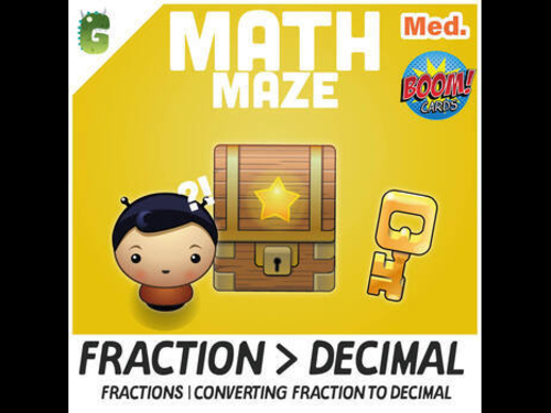 Fractions converting to decimals BOOM Math Maze Game