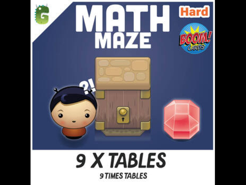 9 Times Tables BOOM Math Maze Game