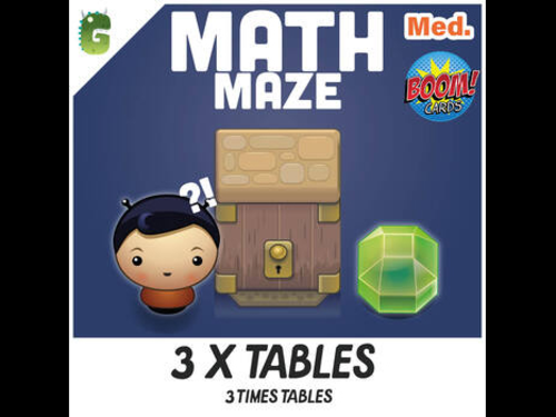 3 Times Tables BOOM Math Maze Game