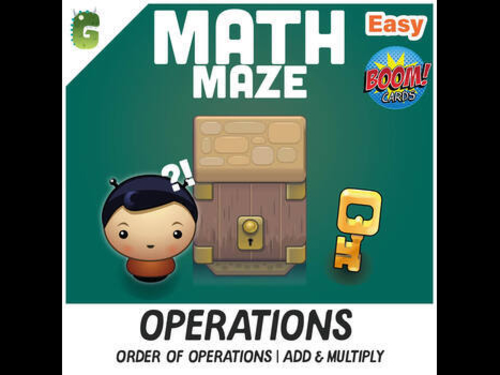 Order of Operations | add & multiply BOOM Math Maze Game