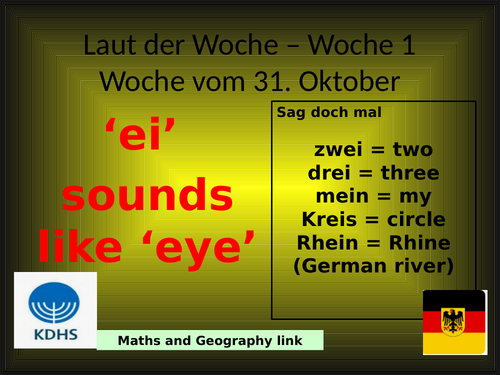 German sound of the week display