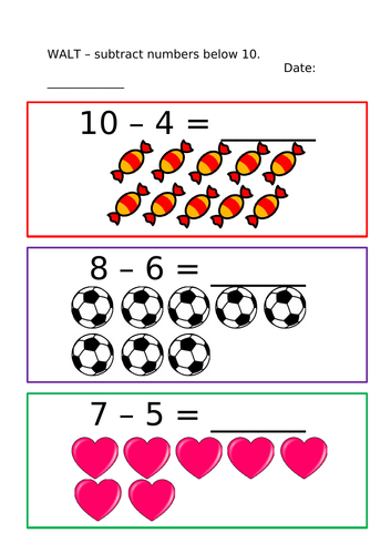 Subtraction for Early Years