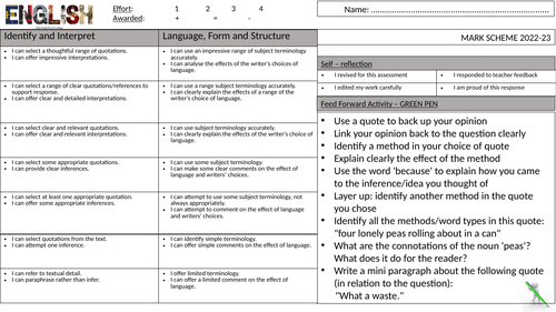 Language Noughts and Crosses Assessment BUNDLE