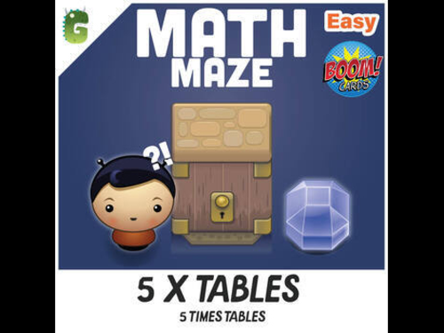 5 Times Tables BOOM Math Maze Game