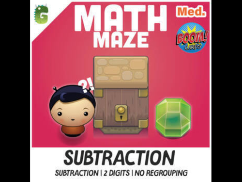2 Digit Subtraction no regrouping BOOM Math Maze Game
