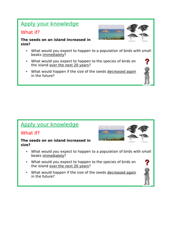 Evolution and Inheritance - Darwin's finches Year 6