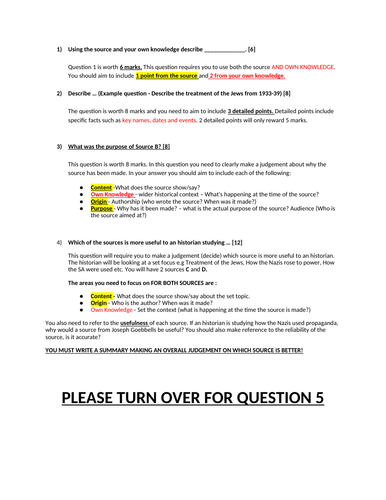 WJEC GCSE Germany in Transition Question Guide