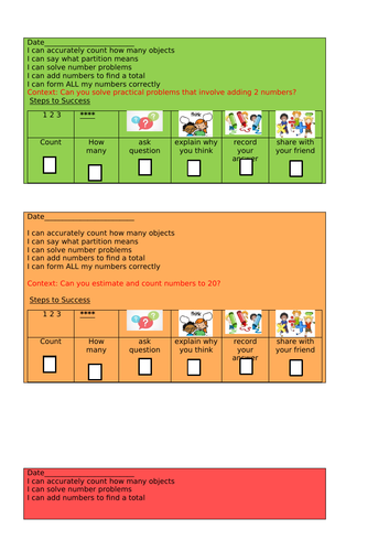 Maths - Steps to Success - Marking/ Questioning tool