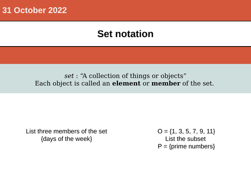 Set Notation