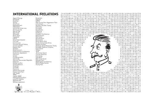 OCR International Relations GCSE wordsearch