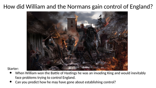 How did William gain control of England?