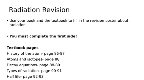 AQA Trilogy Radiation Revision