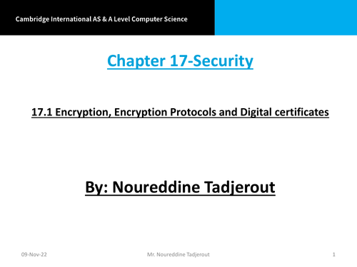 AS/A Level -Year 12/13 - Chapter 17-Security | Teaching Resources