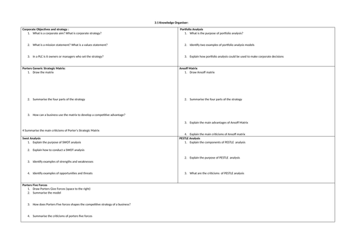 3.1-3.2 knowledge organiser