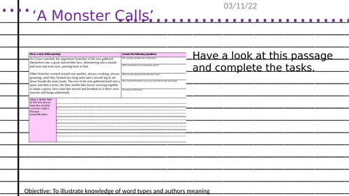 A Monster Calls Paper 1 Question 2