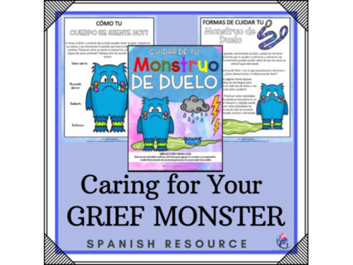 SPANISH VERSION - Grief Monster - Self Care Lesson Activity and Craft
