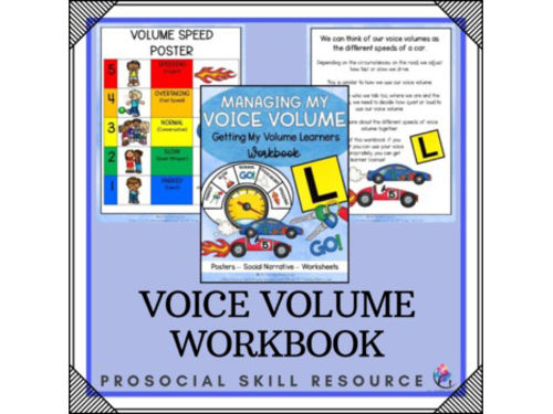 Classroom Voice Volume Scale Workbook - Poster Story Activity