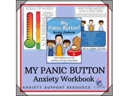 My Panic Button | Anxiety Curriculum Workbook | Counseling Lesson Curriculum