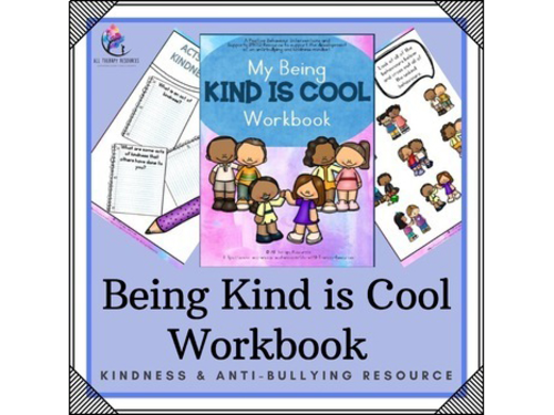 Being Kind is Cool Workbook Counseling Lesson Anti-bullying Kindness Week