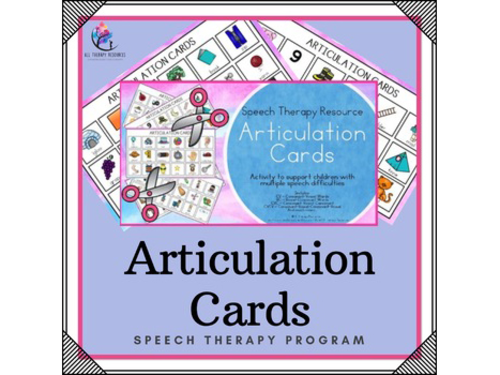 Articulation Cards Visual Cues - CV, VC, CVC, CVCV Speech Therapy