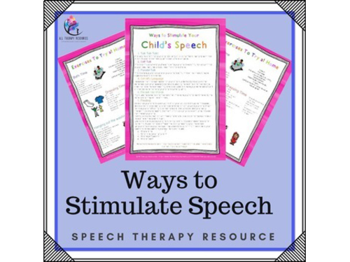 Ways to Stimulate Children's Speech - speech therapy, intervention, autism