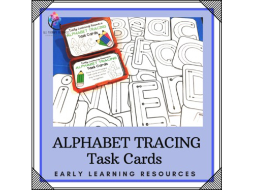 LETTER TRACING CARDS Task Cards - Early Literacy Alphabet