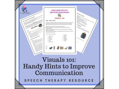 Visuals 101 - Handy Hints to Improve Communication using Visuals