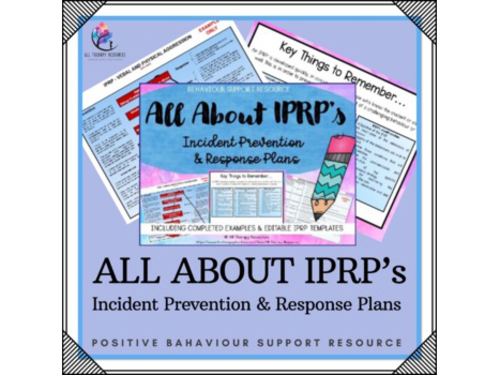 IPRP - Incident Prevention and Response Plans - Behaviour Editable Examples