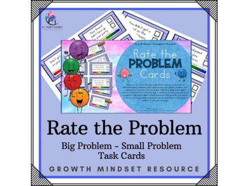 Rate the Problem Cards - Big and Small Problems - Counselor, Lessons