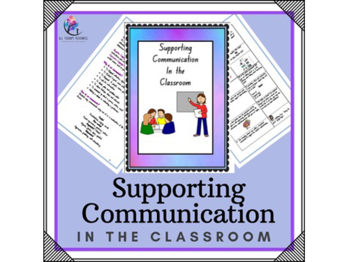 Speech Therapy - Supporting Comunication Language In the Classroom