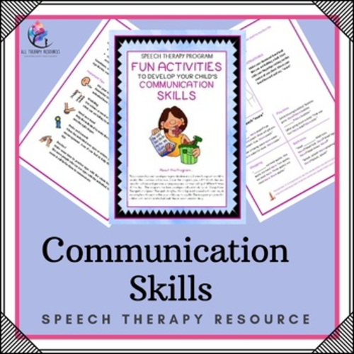 Speech Therapy – Fun Activities to develop Communication Skills (25pg)