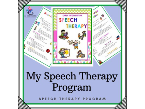 Speech Therapy - Early Intervention Language Program (special needs and autism)