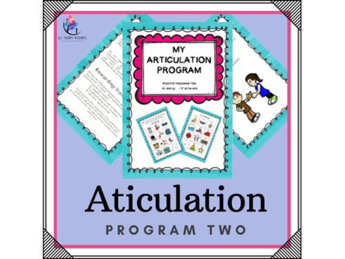 PROGRAM 2 - Articulation Speech & Language Therapy   - Games, Handouts...