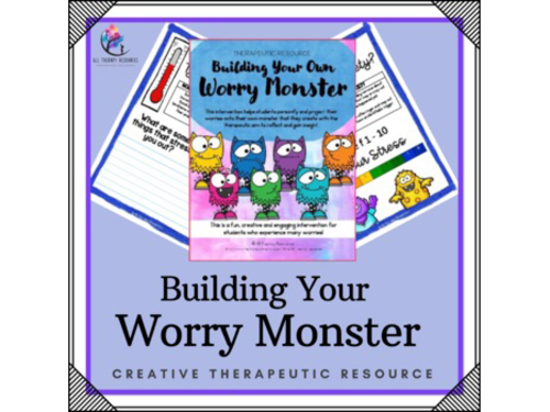 Build Your Own Worry Monster Mini-Lesson - Anxiety Fear Activity