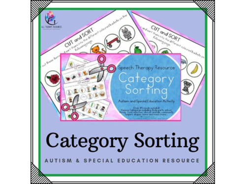 Category Sorting - Speech Therapy - Autism & Special Education Activity