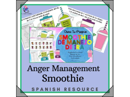 SPANISH VERSION - Create Your Own Anger Management Smoothie Lesson - CBT DBT