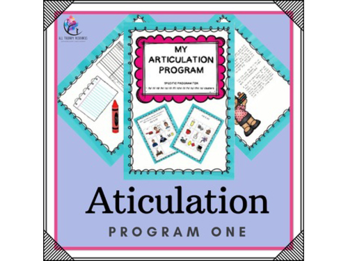 PROGRAM 1 - Articulation Speech & Language Therapy   - Games, Handouts...