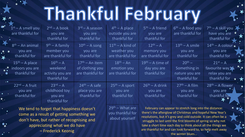Thankful February - Poster