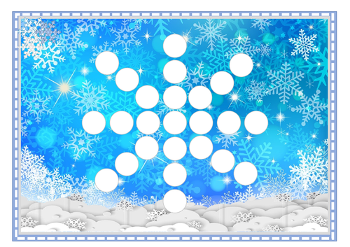 Snowflake/snow/polar themed fine motor