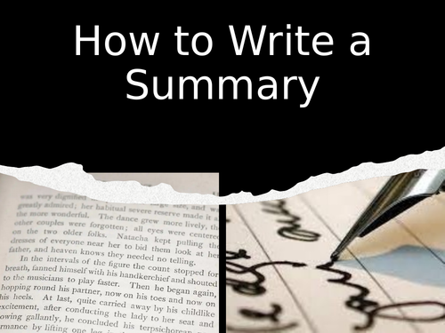 How to Summarize PowerPoint Lesson