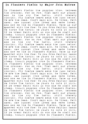 In Flanders Fields - Blackout Poetry