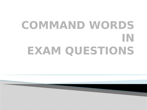 Command words for exams