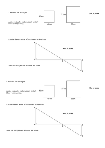 Edexcel GCSE Foundation Unit 19 - Congruence, Similarity & Vectors