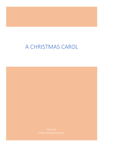 An abridged script for a Christmas Carol by Charles Dickens.