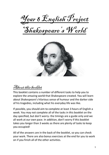 Shakespeare's World Booklet