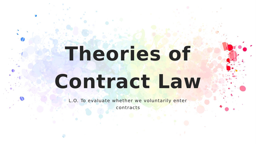 A-Level Law: AQA Theory of Contract Law Lesson